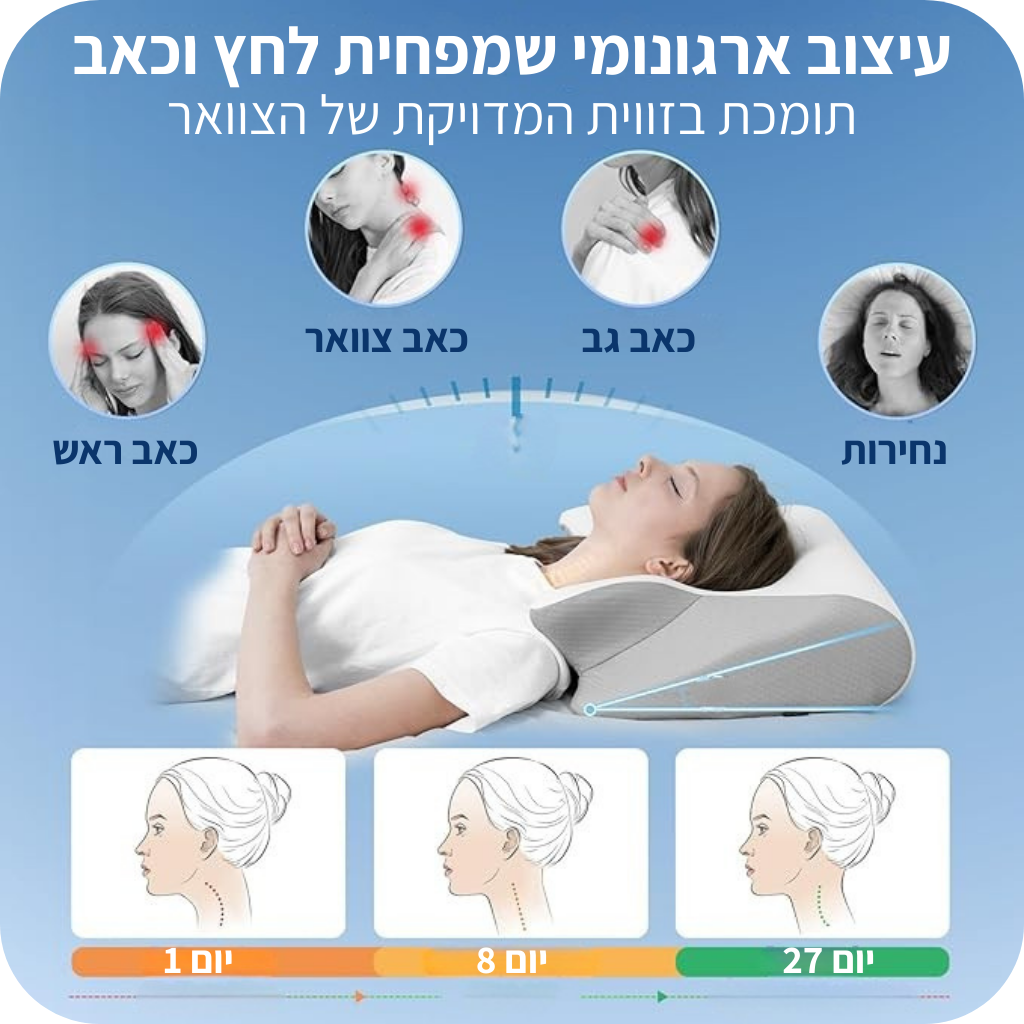כרית שינה  פלקס להקלה בכאבים
