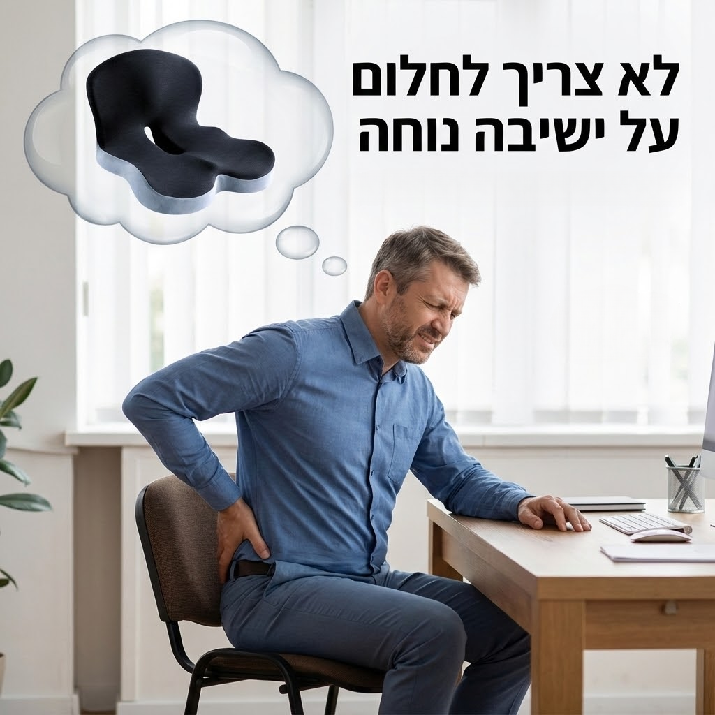 PressureFlex™ – כרית תמיכה ויסקו־אלסטית לישיבה חכמה