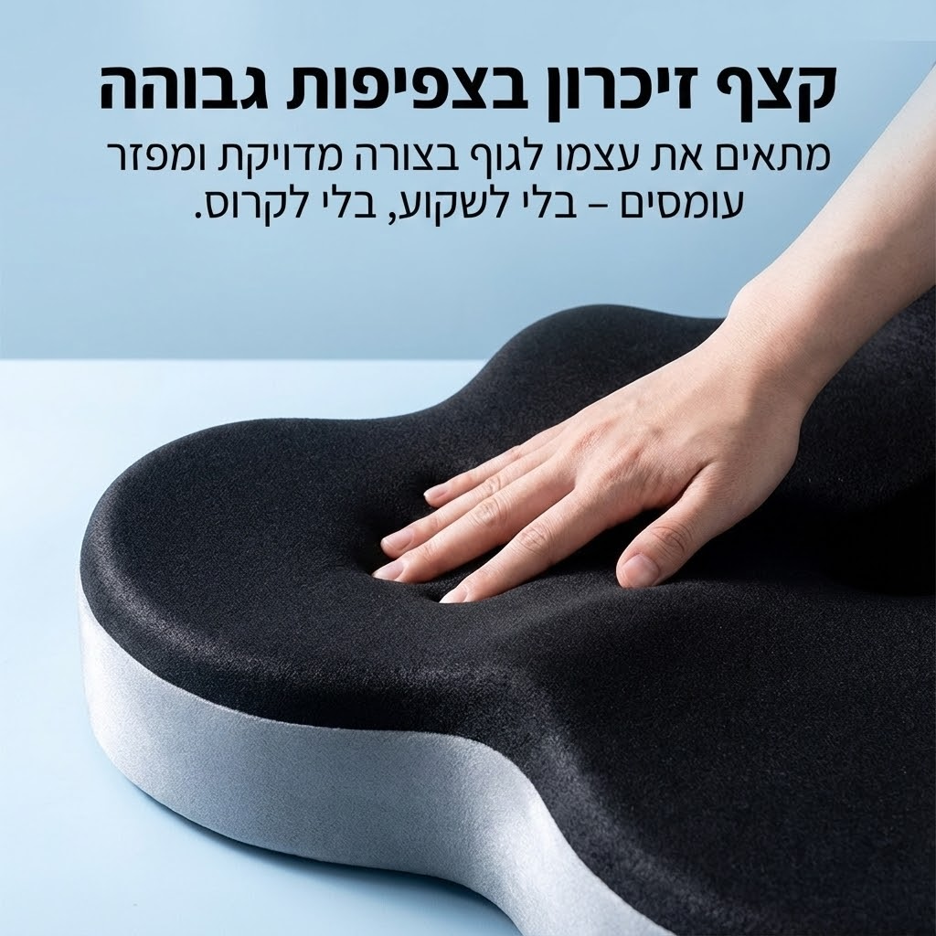 PressureFlex™ – כרית תמיכה ויסקו־אלסטית לישיבה חכמה